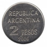 Аргентина. 2 песо 2006 год. Защита прав человека. 