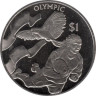  Британские Виргинские острова. 1 доллар 2016 год. Регби - XXXI летние Олимпийские Игры, Рио-де-Жанейро 2016. 