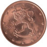  Финляндия. 2 евроцента 2006 год. Геральдический лев.  