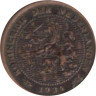  Нидерланды. 1/2 цента 1934 год. Герб. 
