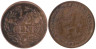  Нидерланды. 1/2 цента 1936 год. Герб. 