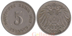 Германская империя. 5 пфеннигов 1912 год. (J)
