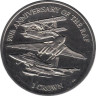  Фолклендские острова. 1 крона 2008 год. 90 лет Королевским военно-воздушным силам Великобритании. 