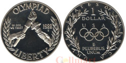США. 1 доллар 1988 год. XXIV летние Олимпийские Игры, Сеул 1988. (S)