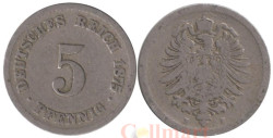 Германская империя. 5 пфеннигов 1875 год. (F)