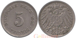 Германская империя. 5 пфеннигов 1908 год. (G)
