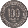  Габон. 100 франков 2020 год. 60 лет независимости. Мангуст. 