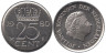  Нидерланды. 25 центов 1980 год. Королева Юлиана. 