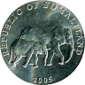 Сомалиленд. 5 шиллингов 2005 год. Слоны. 