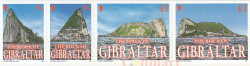 Сцепка марок. Гибралтар. Вид на Гибралтарскую скалу в 2002 году.