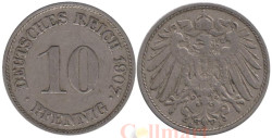 Германская империя. 10 пфеннигов 1907 год. (J)