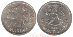 Финляндия. 1 марка 1968 год. Герб.