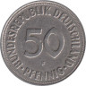  Германия (ФРГ). 50 пфеннигов 1950 год. Женщина, сажающая росток дуба. (F) 