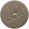  Бермудские острова. 1 доллар 1983 год. Бермудский тайфунник. 