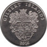  Кирибати. Острова Гилберта. 1 доллар 2016 год. Парусник Санта Мария. 