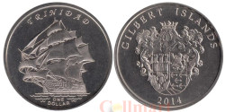 Кирибати. Острова Гилберта. 1 доллар 2014 год. Парусник Тринидад.