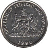  Тринидад и Тобаго. 10 центов 1990 год. Гибискус. 