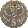  Кипр. 5 центов 2001 год. Бык. 