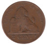 collmart Бельгия. 2 сантима 1873 год.1
