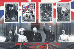 Почтовый блок. Гибралтар. 60-я годовщина Дня победы 1945-2005.