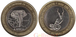 Западная Африка. Гвинея-Бисау. 6000 франков КФА (4 африка) 2004 год. Газель.