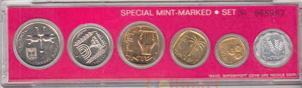  Израиль. Набор монет 1971 год. (6 штук) 