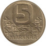  Финляндия. 5 марок 1984 год. Ледокол Урхо. 