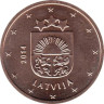  Латвия. 2 евроцента 2014 год. 