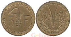 Западная Африка (BCEAO). 5 франков 1977 год. Канна (антилопа).