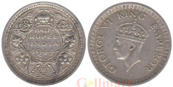 Индия (Британская). 1/2 рупии 1944 год. Георг VI. (• - Бомбей)