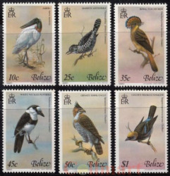 Набор марок. Белиз 1980 год. Птицы Белиза. (6 марок)