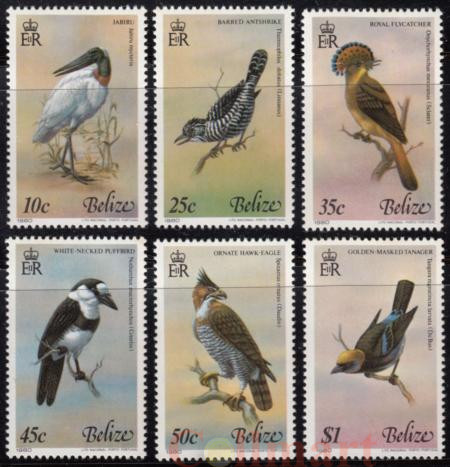 Набор марок. Белиз 1980 год. Птицы Белиза. (6 марок) 