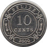  Белиз. 10 центов 2000 год. 