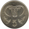  Кипр. 5 центов 2004 год. Бык. 