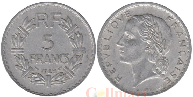  Франция. 5 франков 1949 год. 