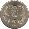  Кипр. 5 центов 1985 год. Бык. 