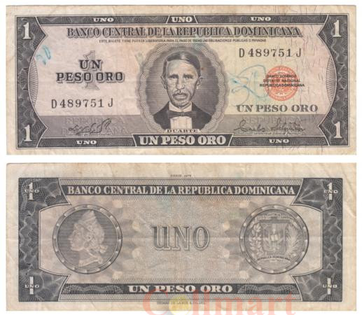  Бона. Доминиканская Республика 1 песо оро 1975 год. Хуан Пабло Дуарте. (F) 