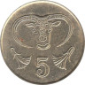  Кипр. 5 центов 1987 год. Бык. 