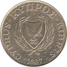  Кипр. 5 центов 1987 год. Бык. 