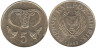  Кипр. 5 центов 1983 год. Бык. 