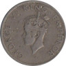  Индия (Британская). 1/2 рупии 1947 год. Тигр. (• - Бомбей)  