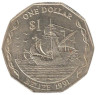  Белиз. 1 доллар 1991 год. Корабль Колумба "Санта-Мария". 