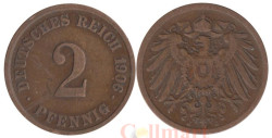 Германская империя. 2 пфеннига 1906 год. (J)