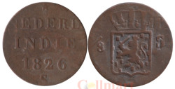 Голландская Ост-Индия. 1/8 стювера 1826 год. Король Виллем I.