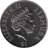  Бермудские острова. 1 доллар 2002 год. 50 лет правлению Королевы Елизаветы II. 