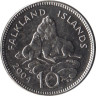 Фолклендские острова. 10 пенсов 2004 год. Ушастые тюлени. 