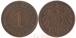 Германская империя. 1 пфенниг 1911 год. (A)