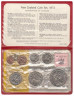  Новая Зеландия. Набор монет 1972 год. Регулярный выпуск. (7 штук в буклете) 