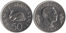  Танзания. 50 центов 1989 год. Кролик. 