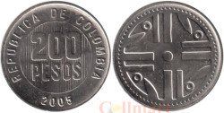 Колумбия. 200 песо 2005 год.